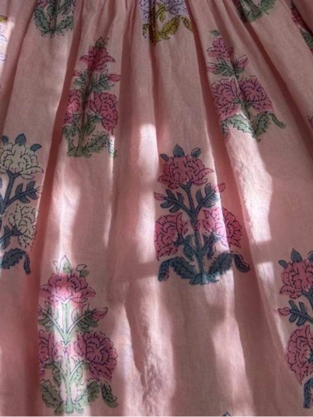 Pink Chicken Pink Floral Block Print Ruffle Dress Girls size 5 - Picture 4 of 6
